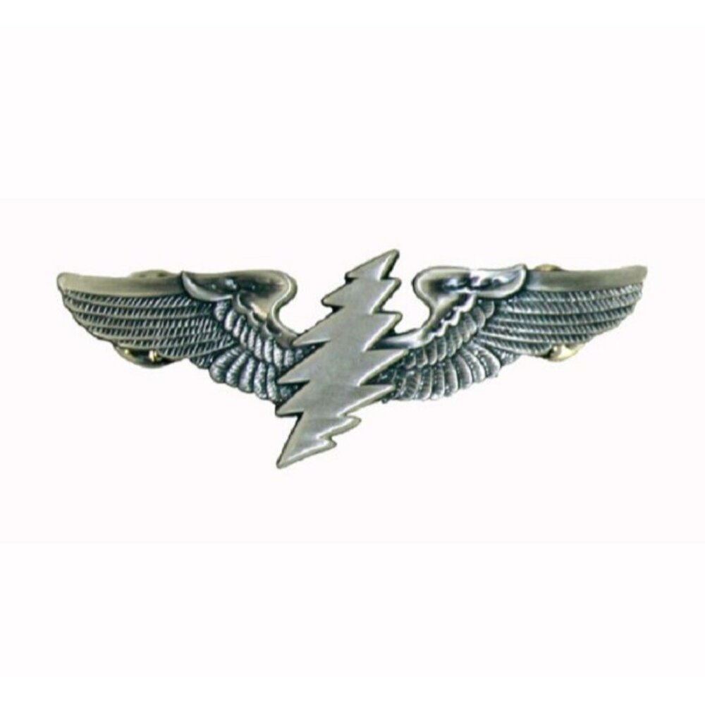 Grateful Dead Lightning Bolt Pin Deadhead Pilot Wings Licensed Hippie Lapel New